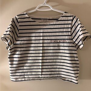 Madewell Staycation Cropped Striped Tee